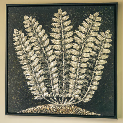 acrylic painting art ferns