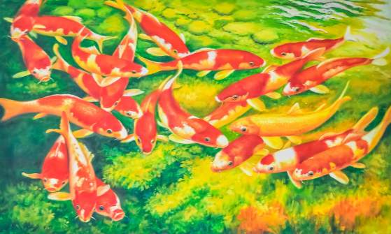 Oil Painting Koi Dream