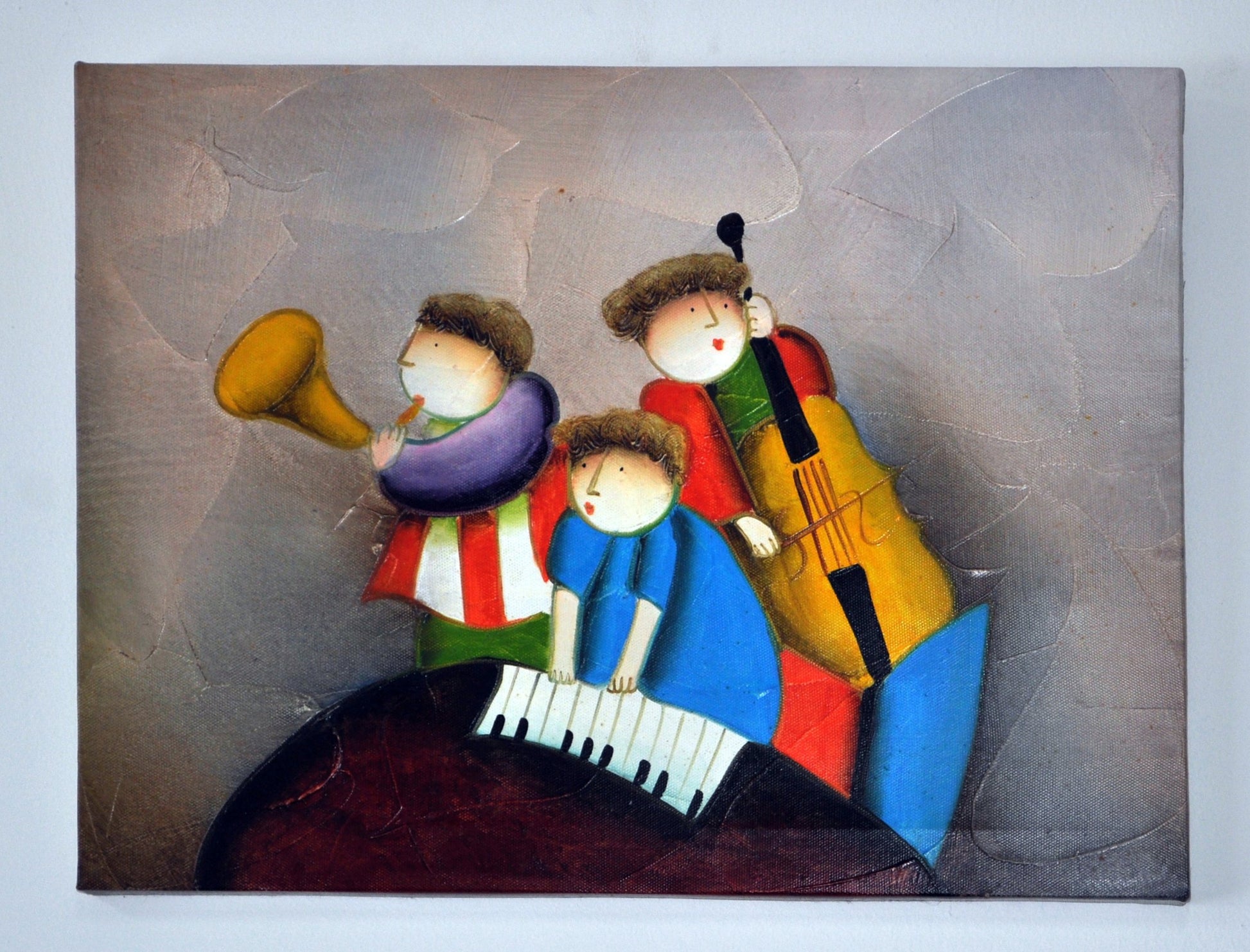 Oil Painting Musical Trio-1