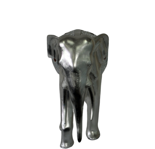 Silver Sculpture Radiant Parent Elephant-4