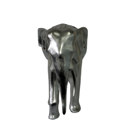 Silver Sculpture Radiant Parent Elephant-4