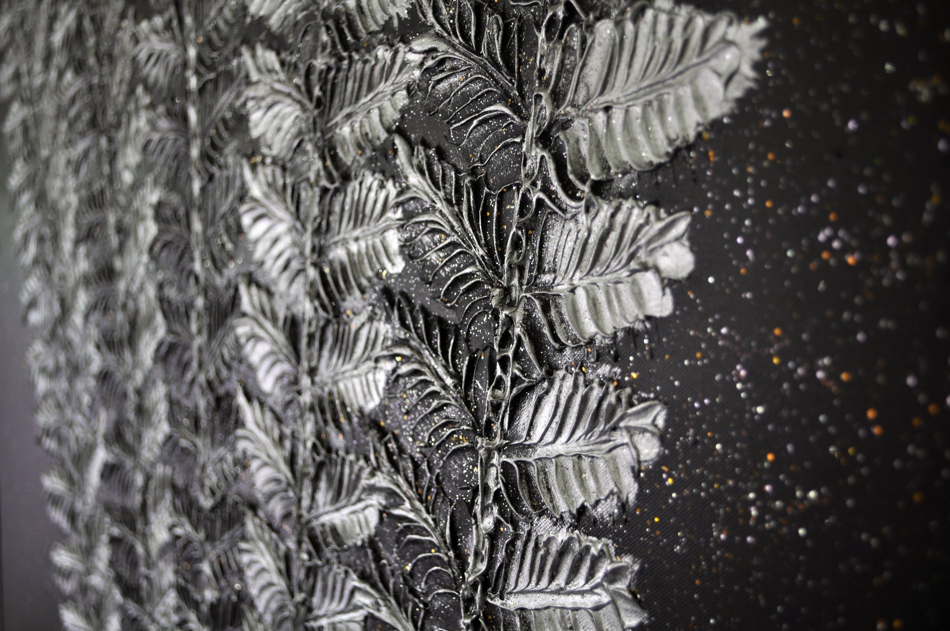 acrylic painting art ferns