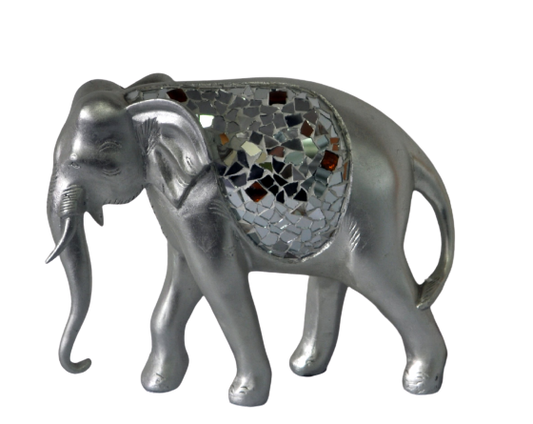 sculpture art silver elephant